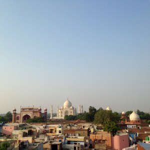 Agra Taj Mahal Rooftop View