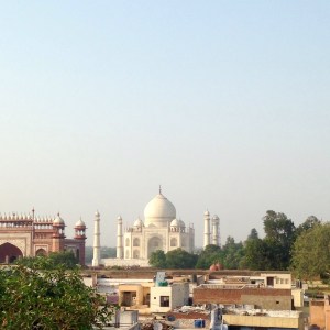 Agra Taj Mahal Rooftop View