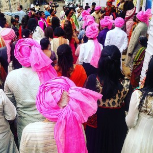 Indian wedding Gurudwara baraat procession