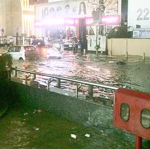 Bangalore UB City Rain